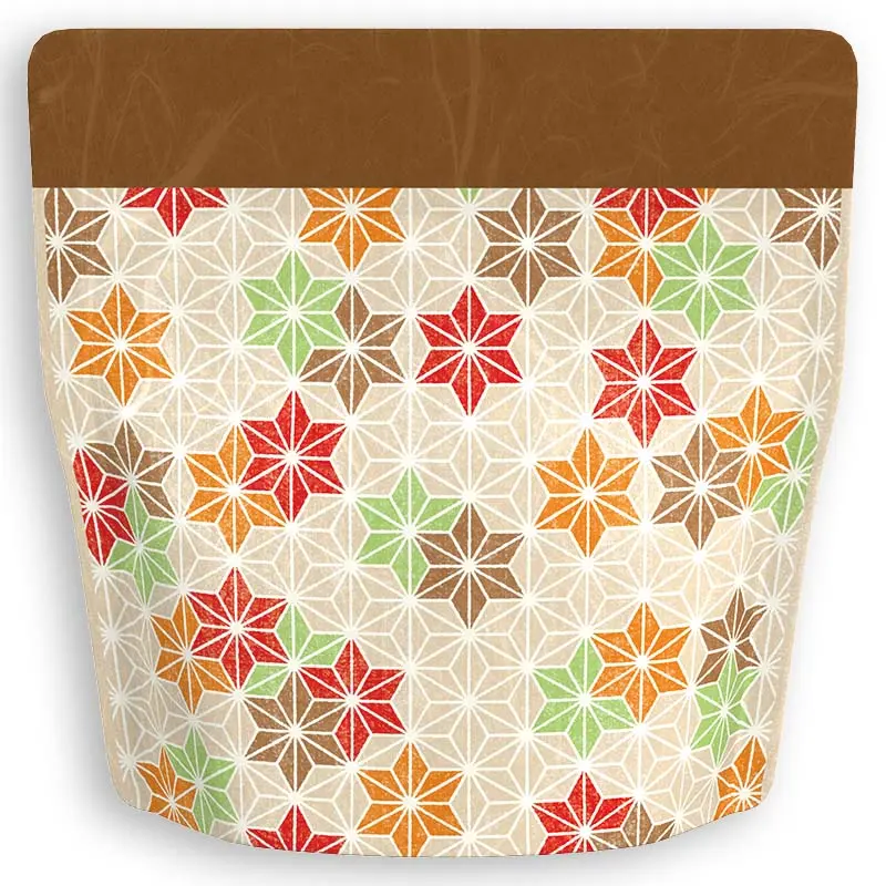Yoshimura Resealable Washi Paper Bag – Hemp Leaf Pattern 1