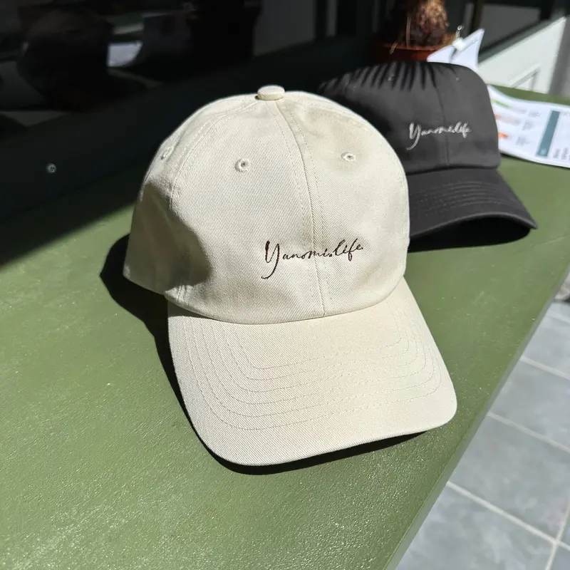 Yunomi Café Beige Cotton Hat – Minimalist Café-Themed Cap 1