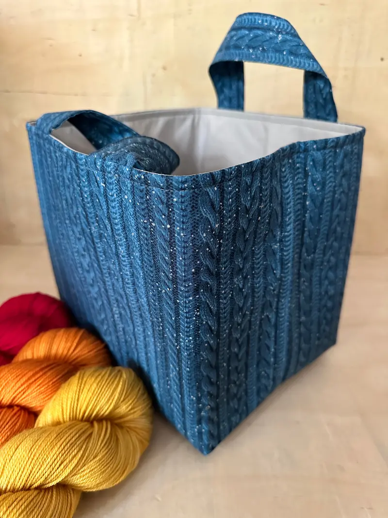 Zigzag Stitches Drawstring Basket: Organized Storage With Style 3