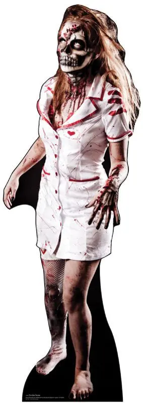 Zombie Nurse Life-Size Standee – Halloween-Themed Cardboard Cutout, Custom-Built In 10–14 Days 1