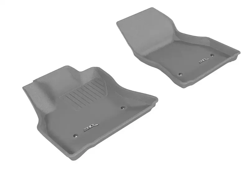 3D Maxpider Kagu Gray Floor Mats – 2-Piece Front Set With Precision Fit 1
