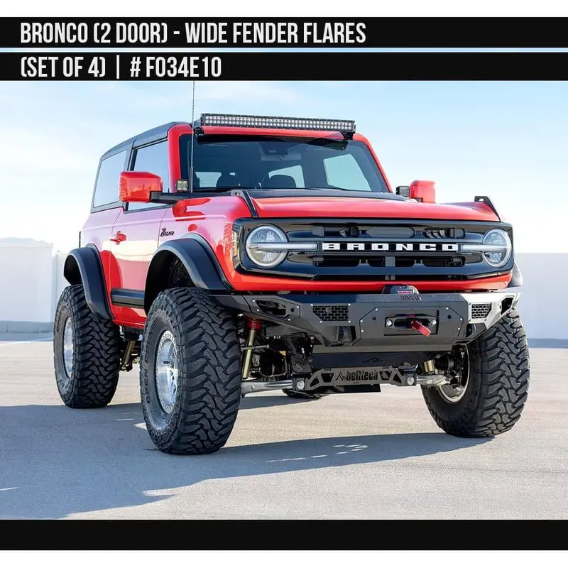 Air Design Fo34E10 Flare Kit – Four-Piece Widebody Fender Extensions For 2021–2025 Bronco 2-Door 1