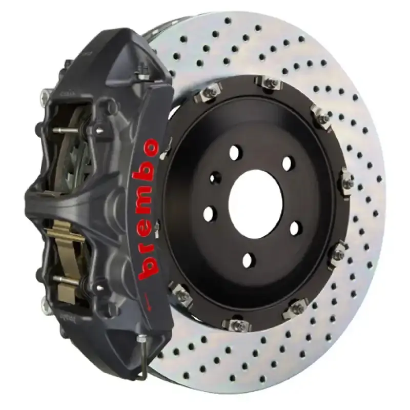 Brembo 15–18 M3 (Excl. Cc) Gt Street Brake Kit – 6-Piston Calipers, 365X34Mm Drilled Black Rotors 1