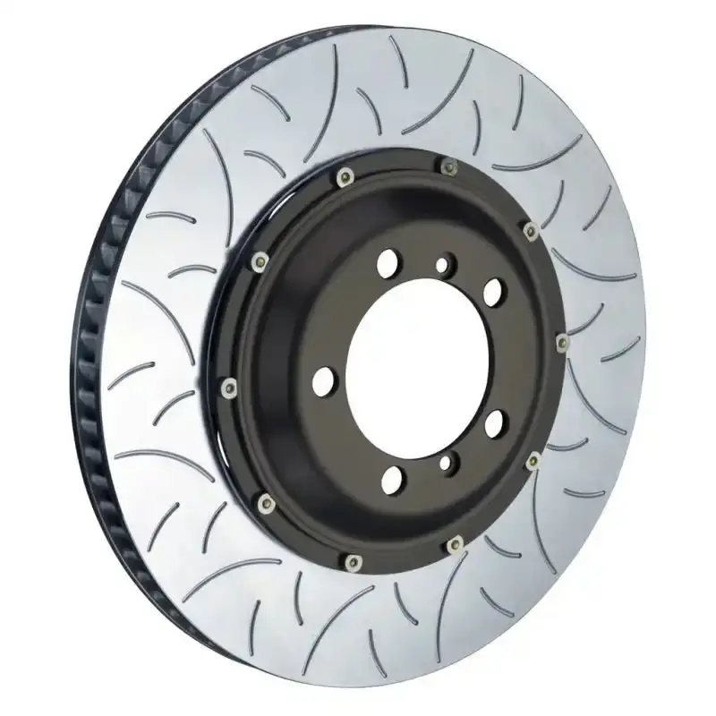 Brembo Slotted Two-Piece Front Rotors (380X34 Mm) For 2006–2009 Porsche 997.1 Gt3/Gt3 Rs With Pccb 1