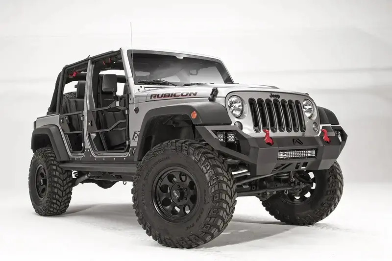 Fab Fours Jk07-D1851-B Vengeance Paintable Front Bumper For Jeep Jk – Uncoated, No Guard 1