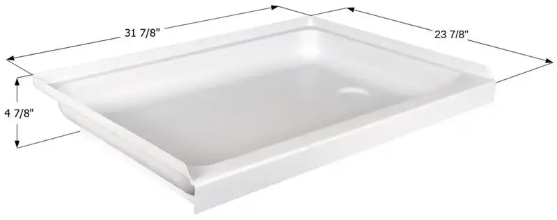 Icon Sp2432Rh-Pw Right-Hand Drain Shower Pan – 24" X 32" 1