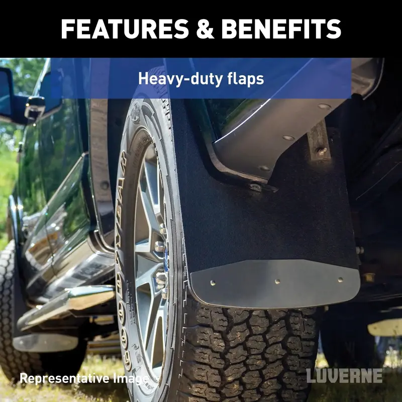 Luverne Rear Dually Mud Guards – 20" X 23", Rubber, Two-Flap Design For Ford F-350/F-450 1