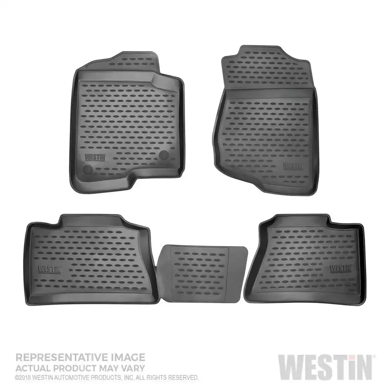 Westin Profile Floor Liners – 5-Piece Set For Extended Cab Trucks, Black Finish (Model 74-35-51001) 1