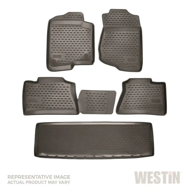Westin Profile Floor Liners 74-05-51005 – 6-Piece Set (Front, Rear, Third Row) In Black 1