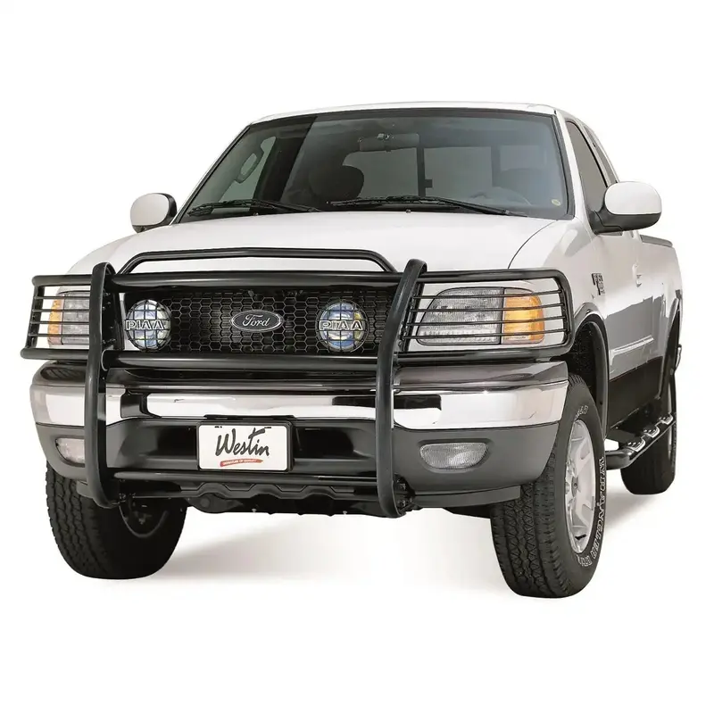 Westin Sportsman Grille Guard – Heavy-Duty Black Steel Protection For Crew Cab Trucks (Model 40-0245) 1